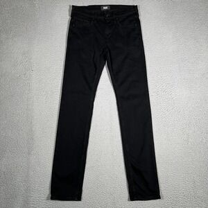 Paige Jeans Mens 30x33 Black Lennox Slim Fit Casual Preppy Logo 5 Pocket Stretch